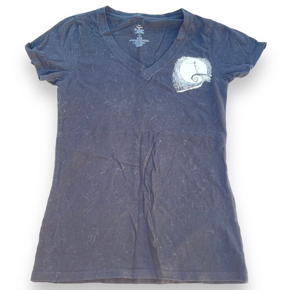 The Nightmare Before Christmas Women's V-Neck  T-Shirt Sz. XS